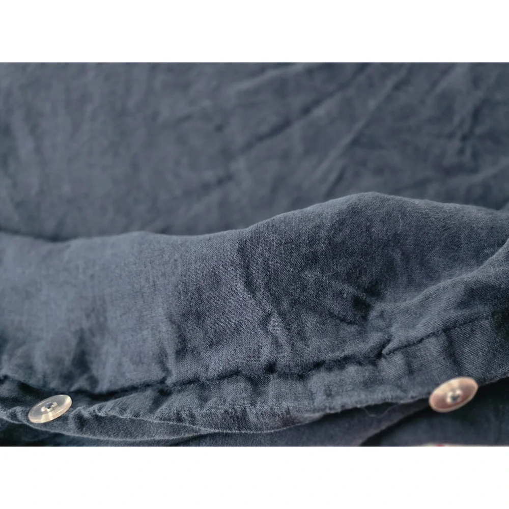 Quince Navy Blue Duvet Cover